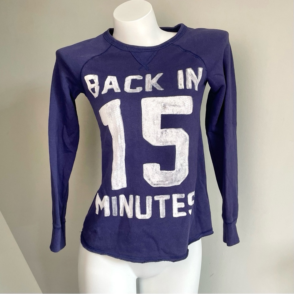 Purple Streetwear Graphic Print Sweater